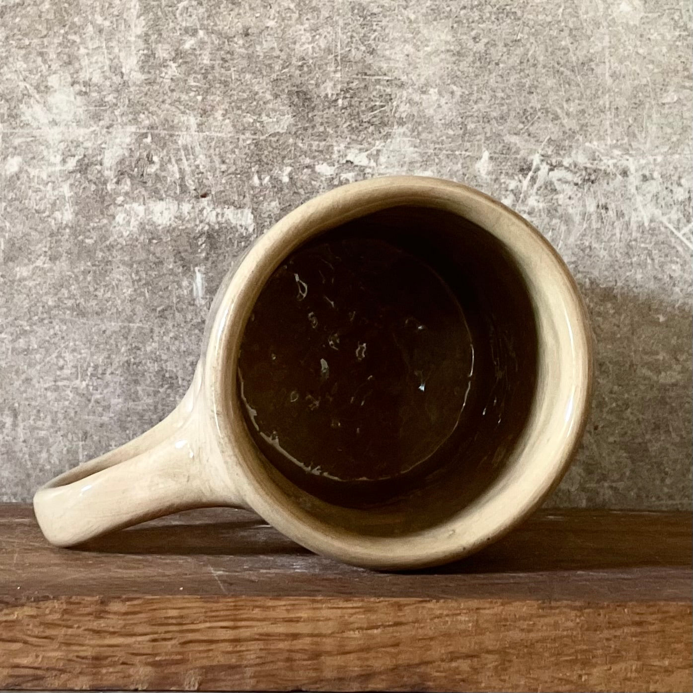 Brownish mug with funny saying