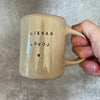 Sweet beige mugs for a couple