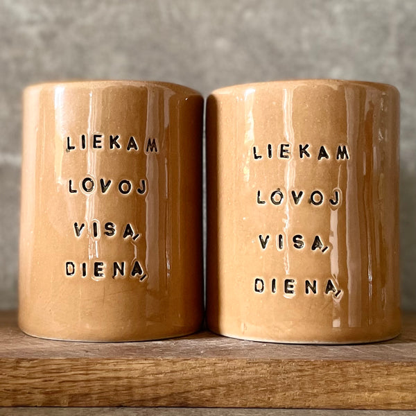 Set of two big lovely tumbler mugs