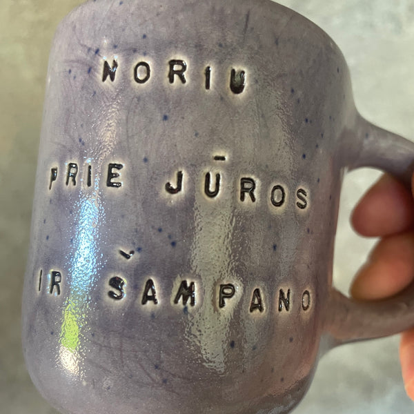 Violetinis mažas puodelis NORIU ŠAMPANO