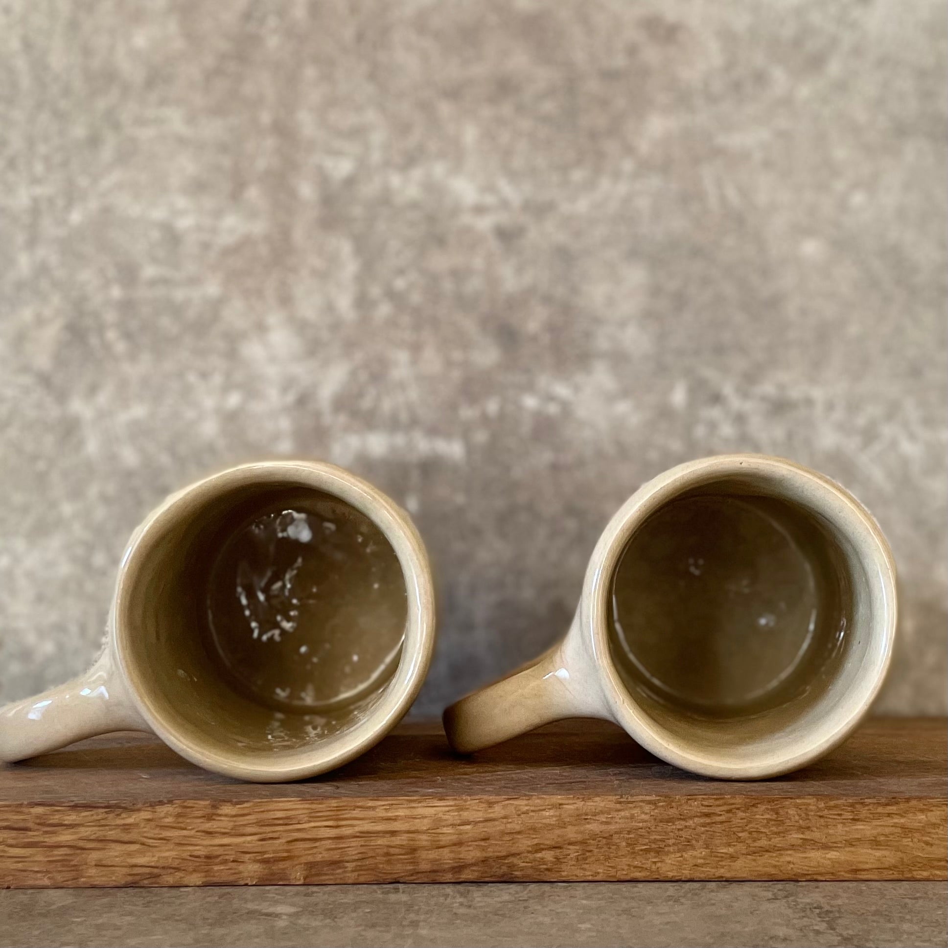 Sweet beige mugs for a couple