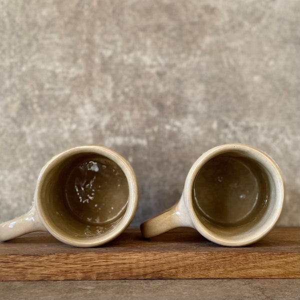 Sweet beige mugs for a couple