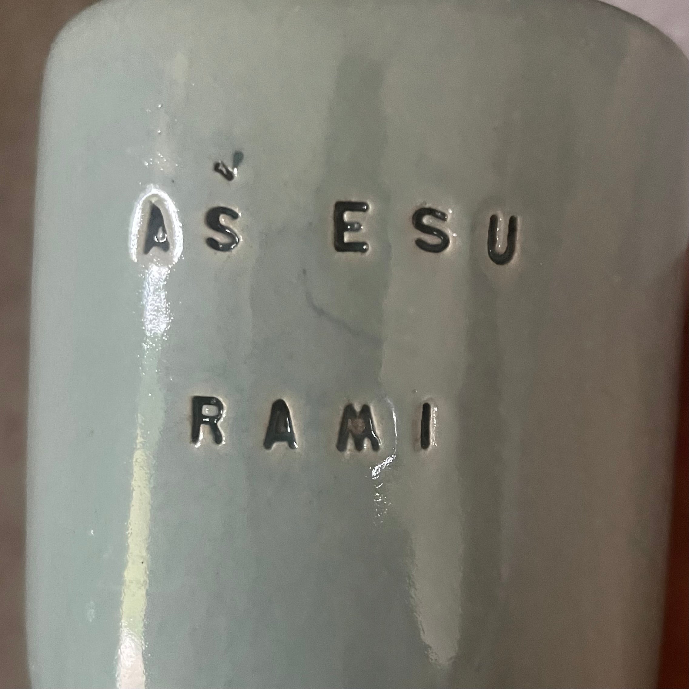 Small blue affirmation mug AŠ RAMI
