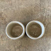 Set of two small mugs with words in Lithuanian - flat