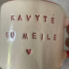 Colored mug KAVYTĖ SU MEILE