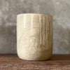 Beige tumbler mug with saying about work