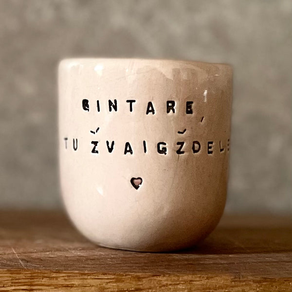 Mažytis puodelis Gintarei