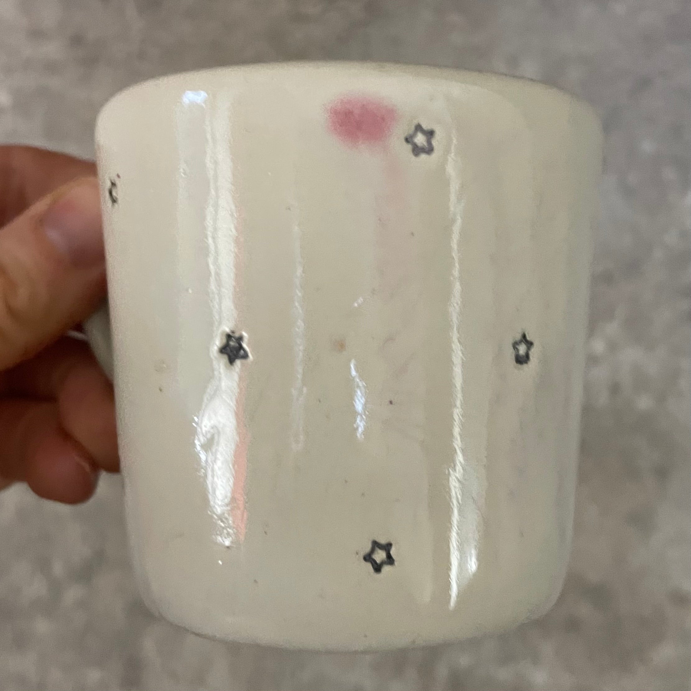 Small mug with magic words and little stars