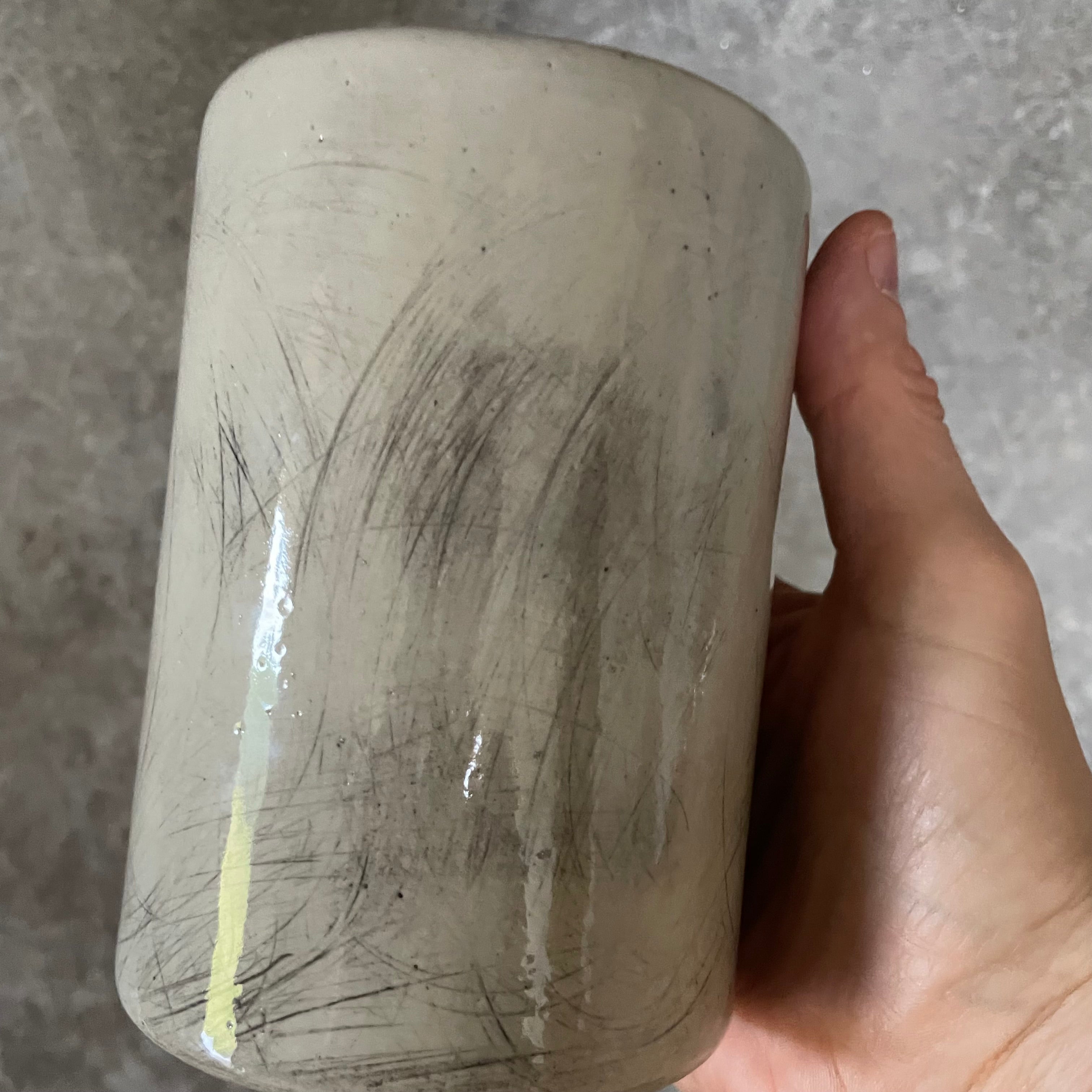 Speckled mug with lovely saying