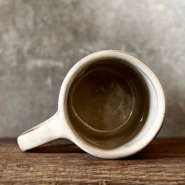 Speckled medium mug with words about work