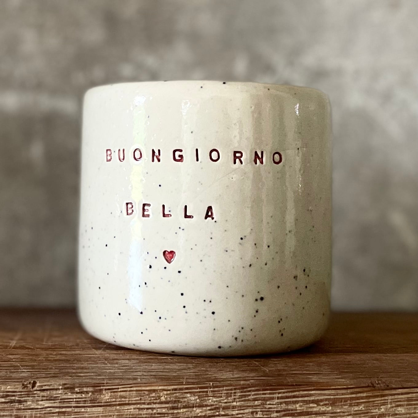 Nedidelis puodelis Buongiorno bella