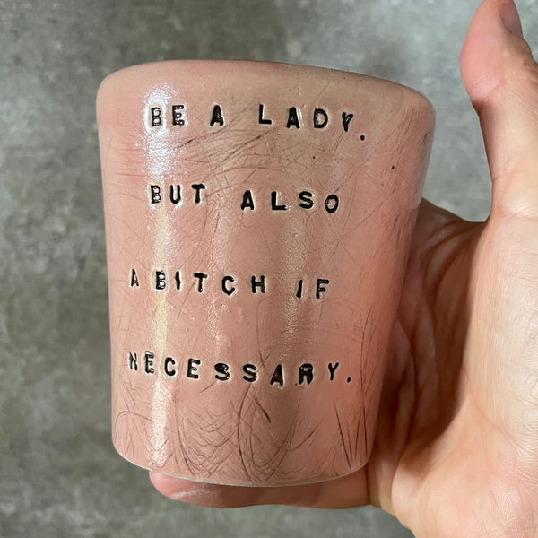Pink coffee mug for a lady bitch
