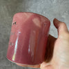 Pink mug with calming words without handle
