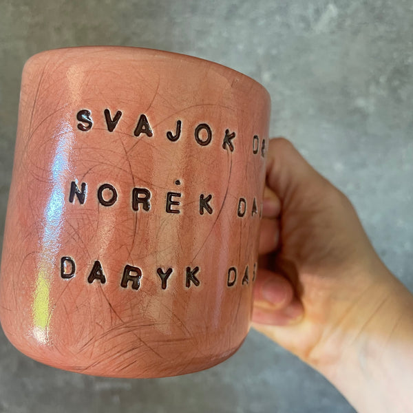 Red inspirational mug