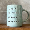 Blue mug for doing