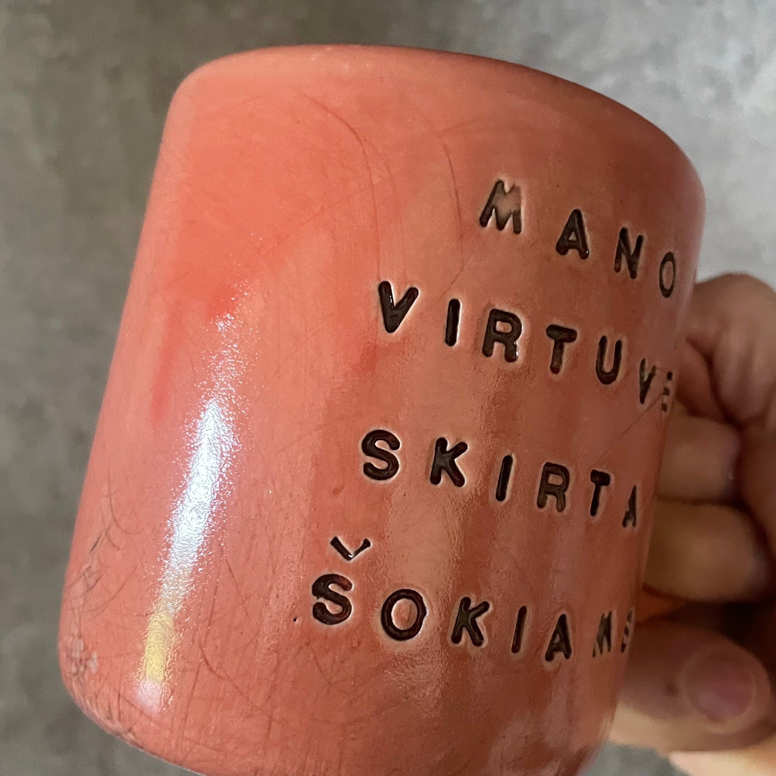 Pink mug with saying about dance