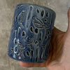 Blue floral mug