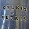 Mėlynas puodelis "Kelkis, bučkis" 150 ml
