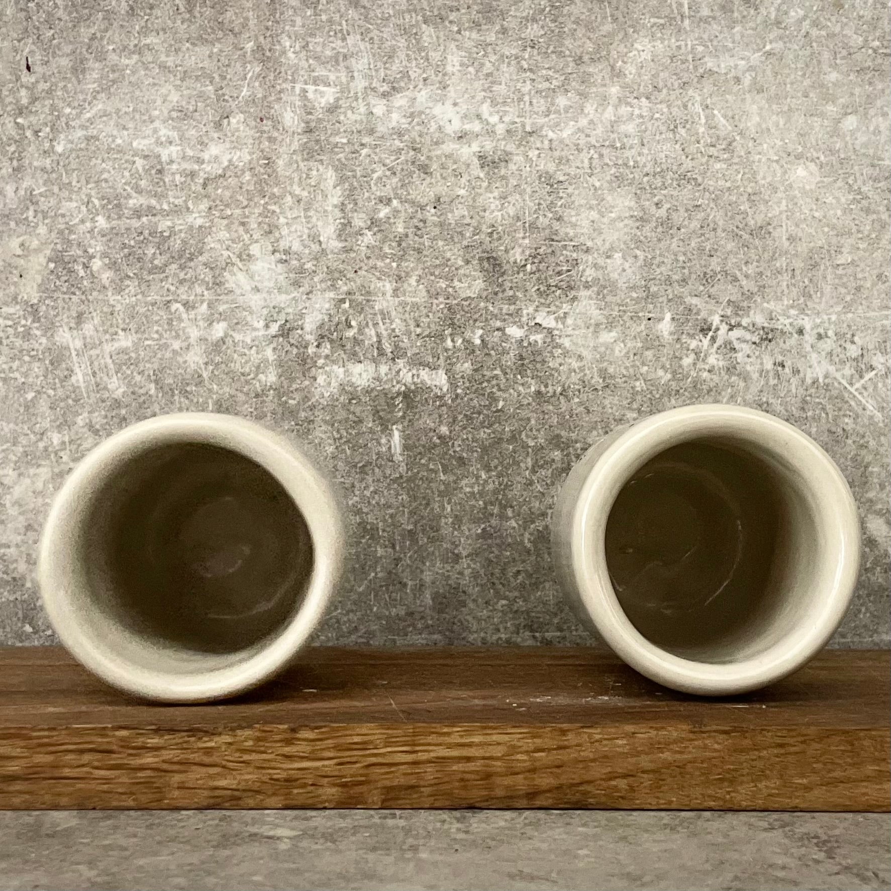 Set of two moody espresso mugs
