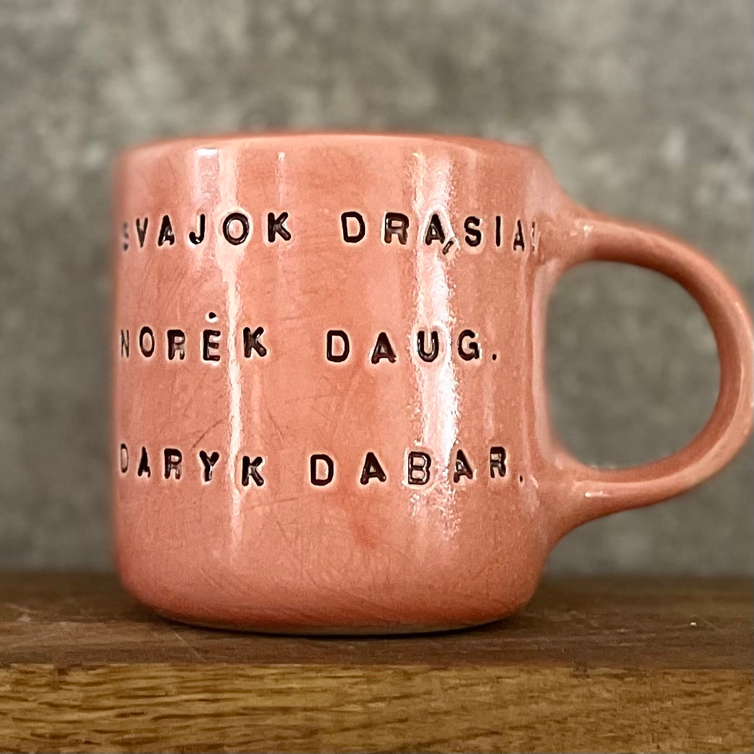 Red inspirational mug