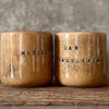 A pair of mugs for coffee in bed
