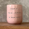 Small espresso mug with funny phrase in Lithuanian