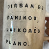 White big ceramic mug with words about work