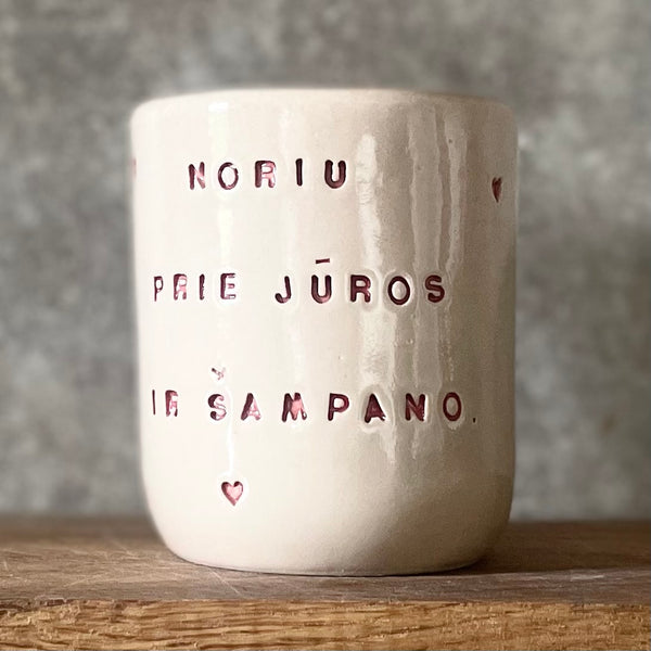 Mug about champagne with hearts ♥️