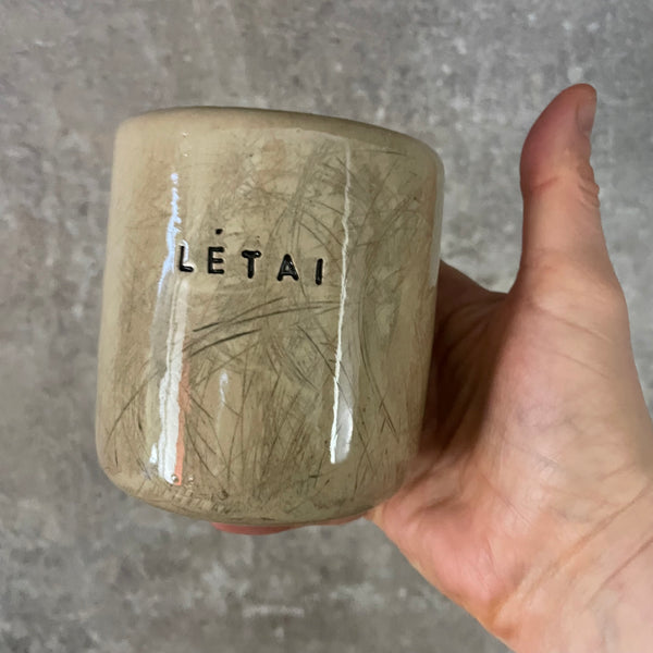 Nude spalvos puodelis LĖTAI