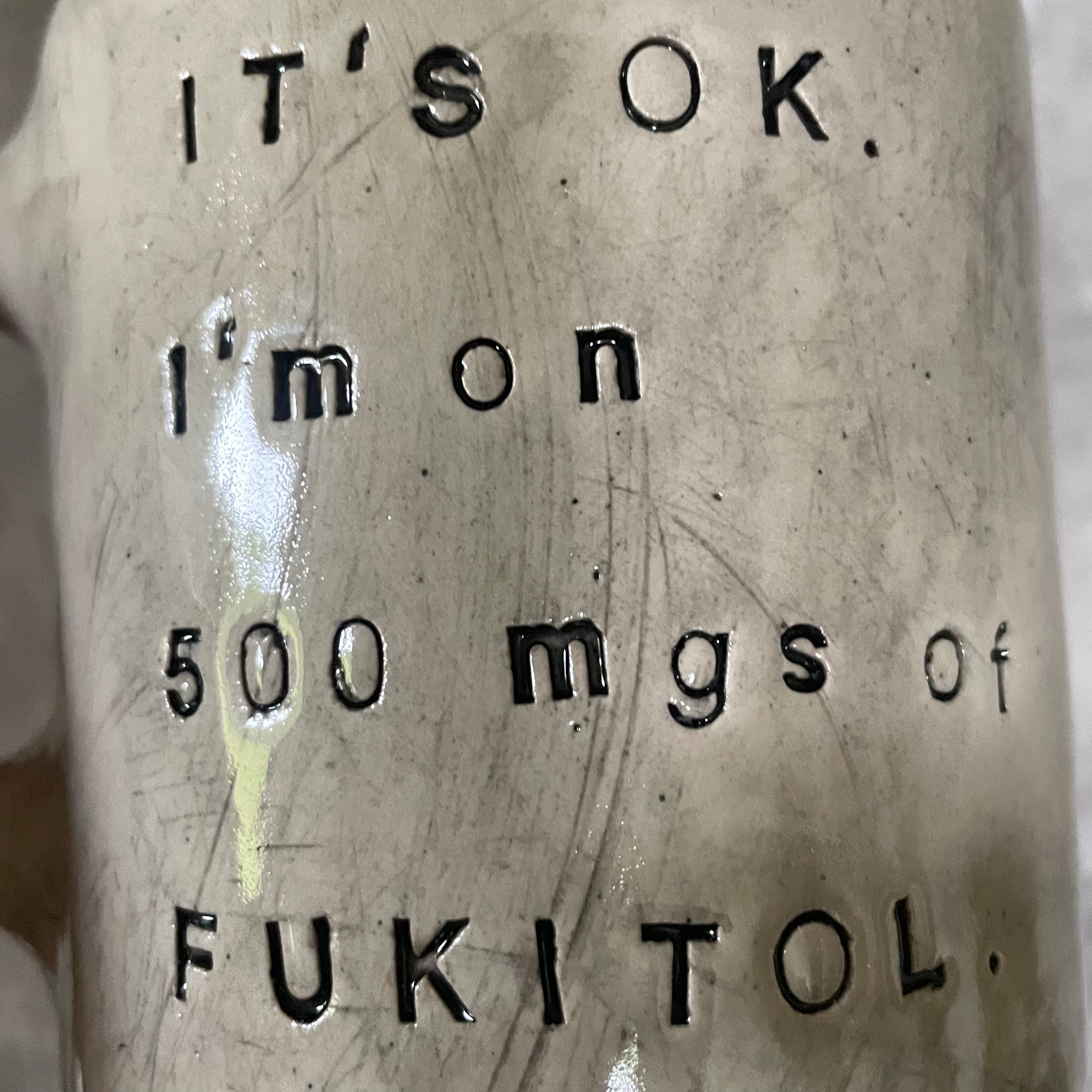 Sarcastic mug about inner peace