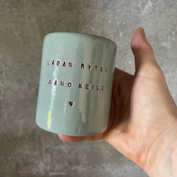 Blue mug Labas rytas