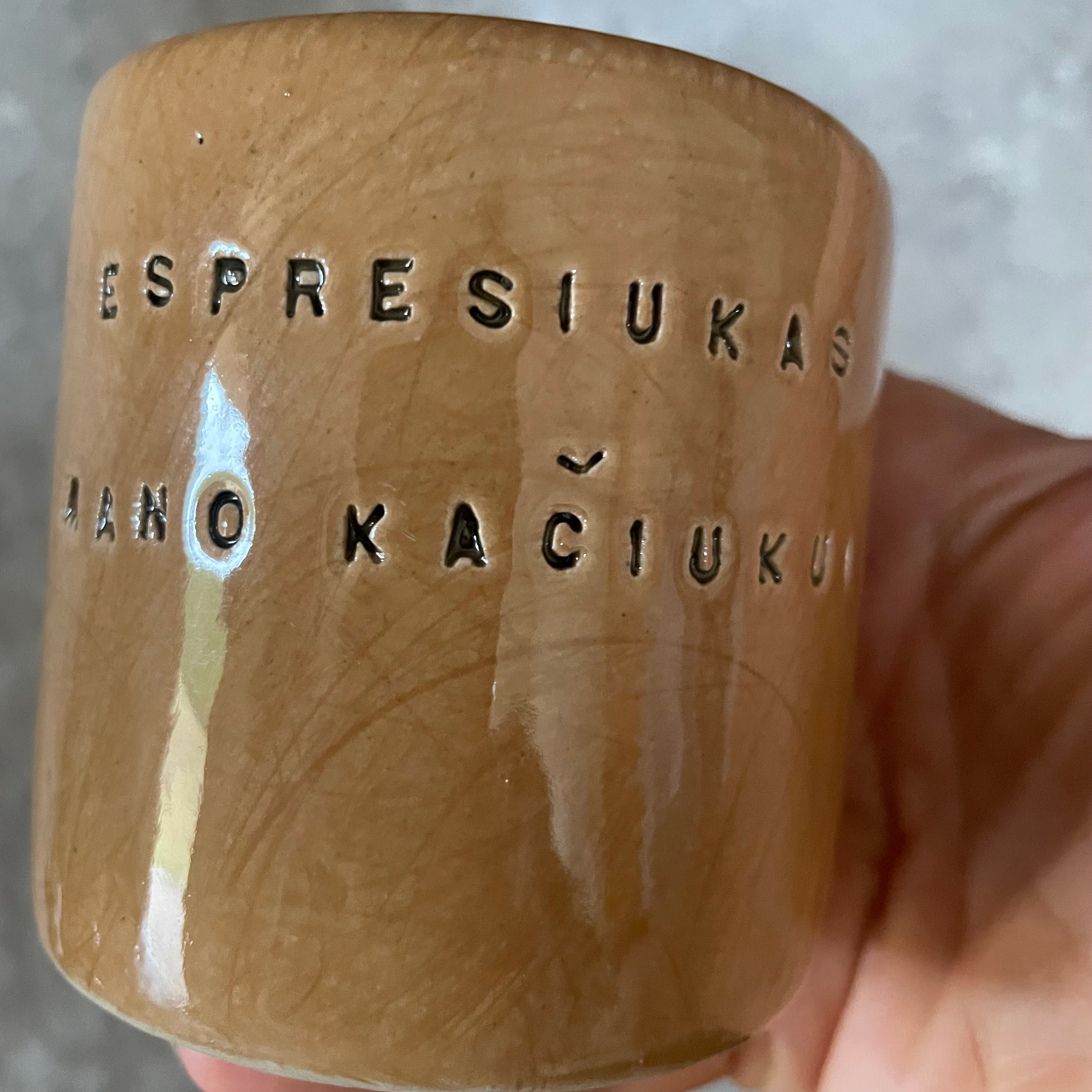 Mažas puodelis Espresiukas mano kačiukui