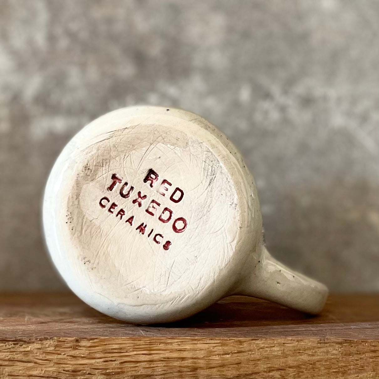 Speckled medium mug with words about hope