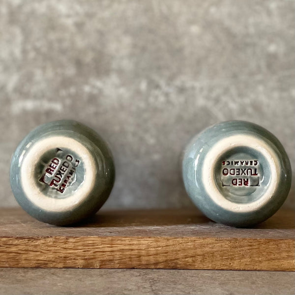 Set of small grayish mugs