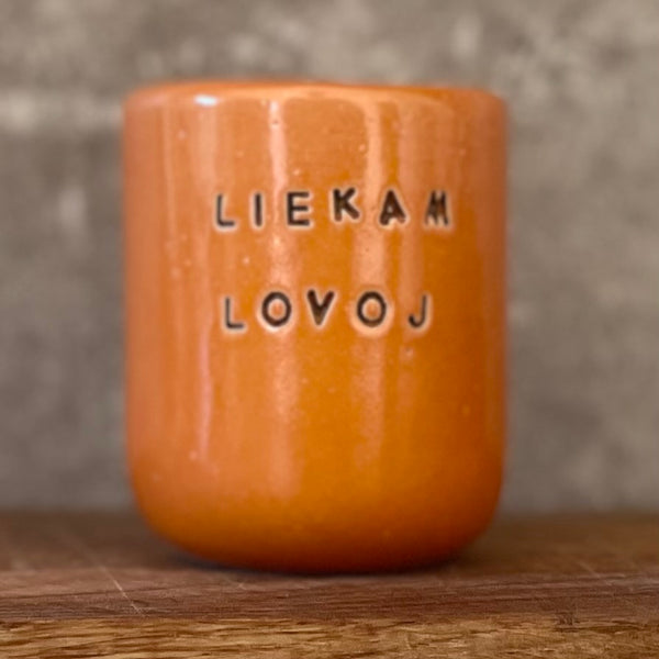 Orange mug LIEKAM LOVOJ 150 ml