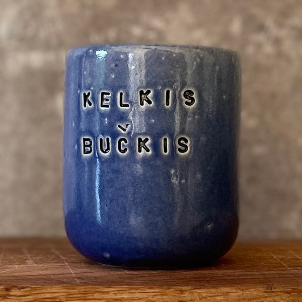 Deep blue mug KELKIS BUČKIS 150 ml