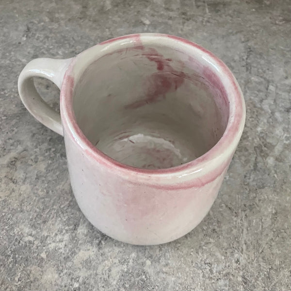 Big irregularly pink mug KELKIS BUČKIS