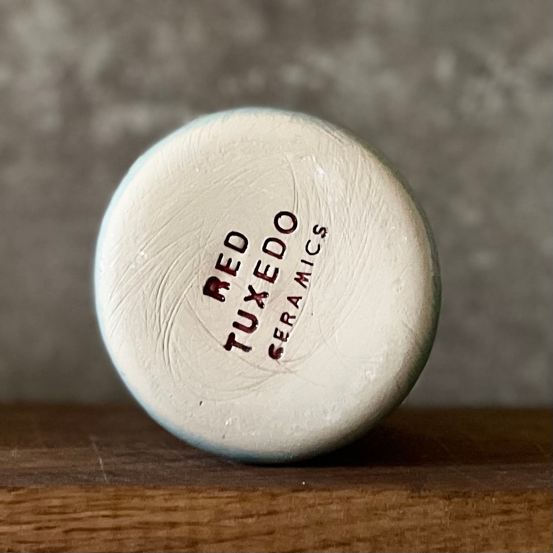 Pale blue ceramic mug 