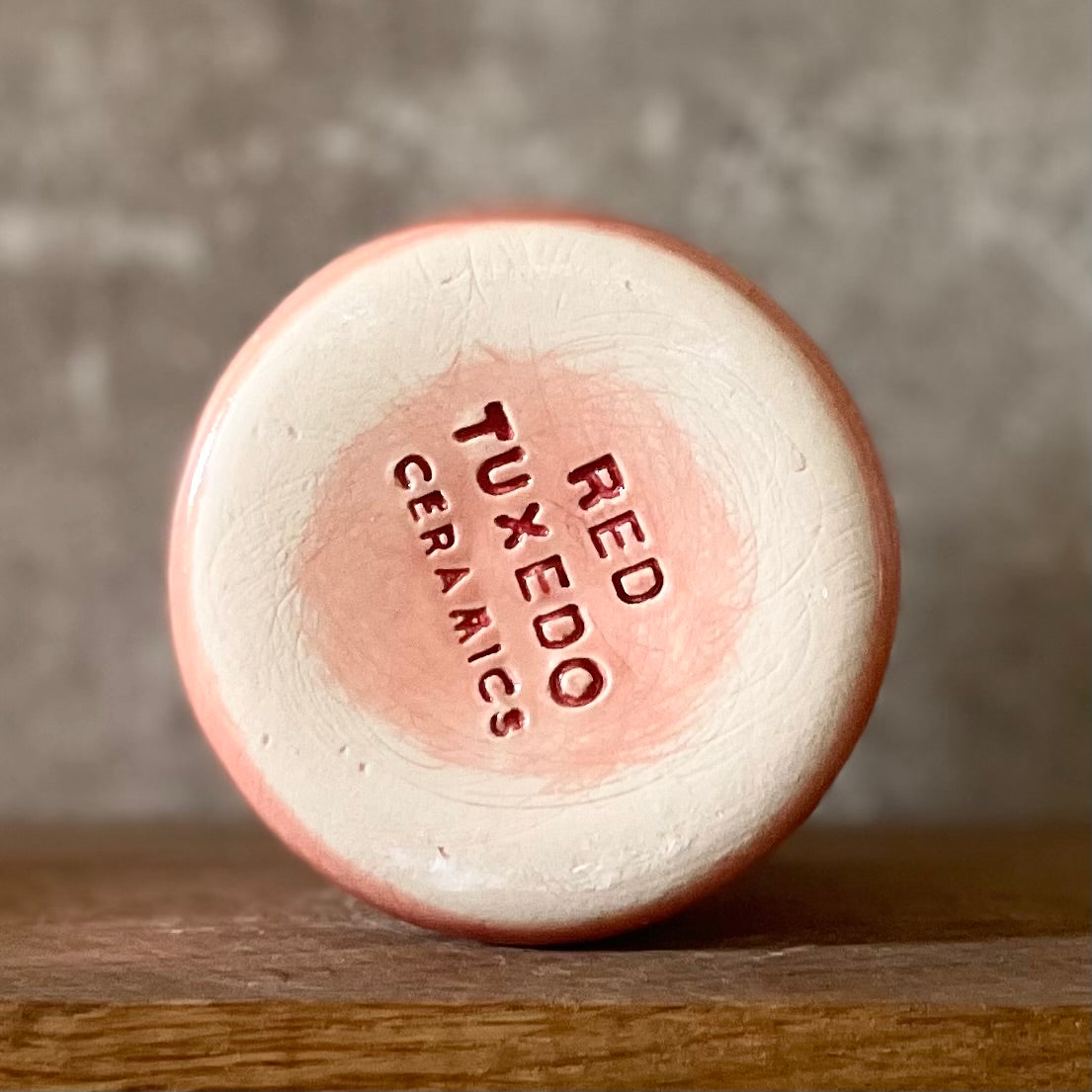 Pink ceramic tumbler mug with words I AM ENOUGH