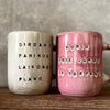 A pair of big ceramic mugs for work and fun