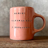 Pink mug with funny phrase in Lithuanian