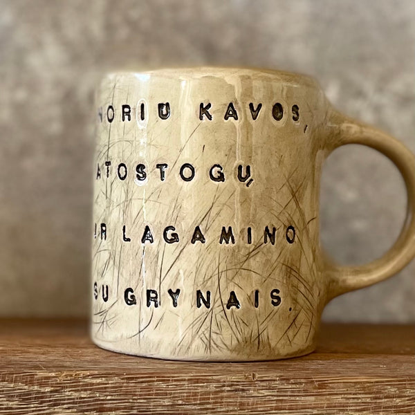 Mug with funny saying in Lithuanian