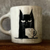 Jumbo big mug with unfriendly cat