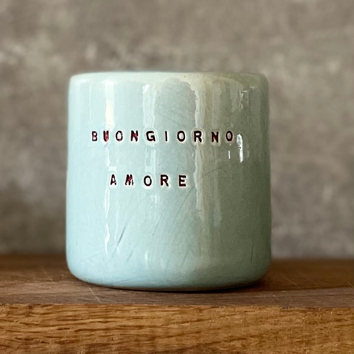 Žydras puodelis Buongiorno amore