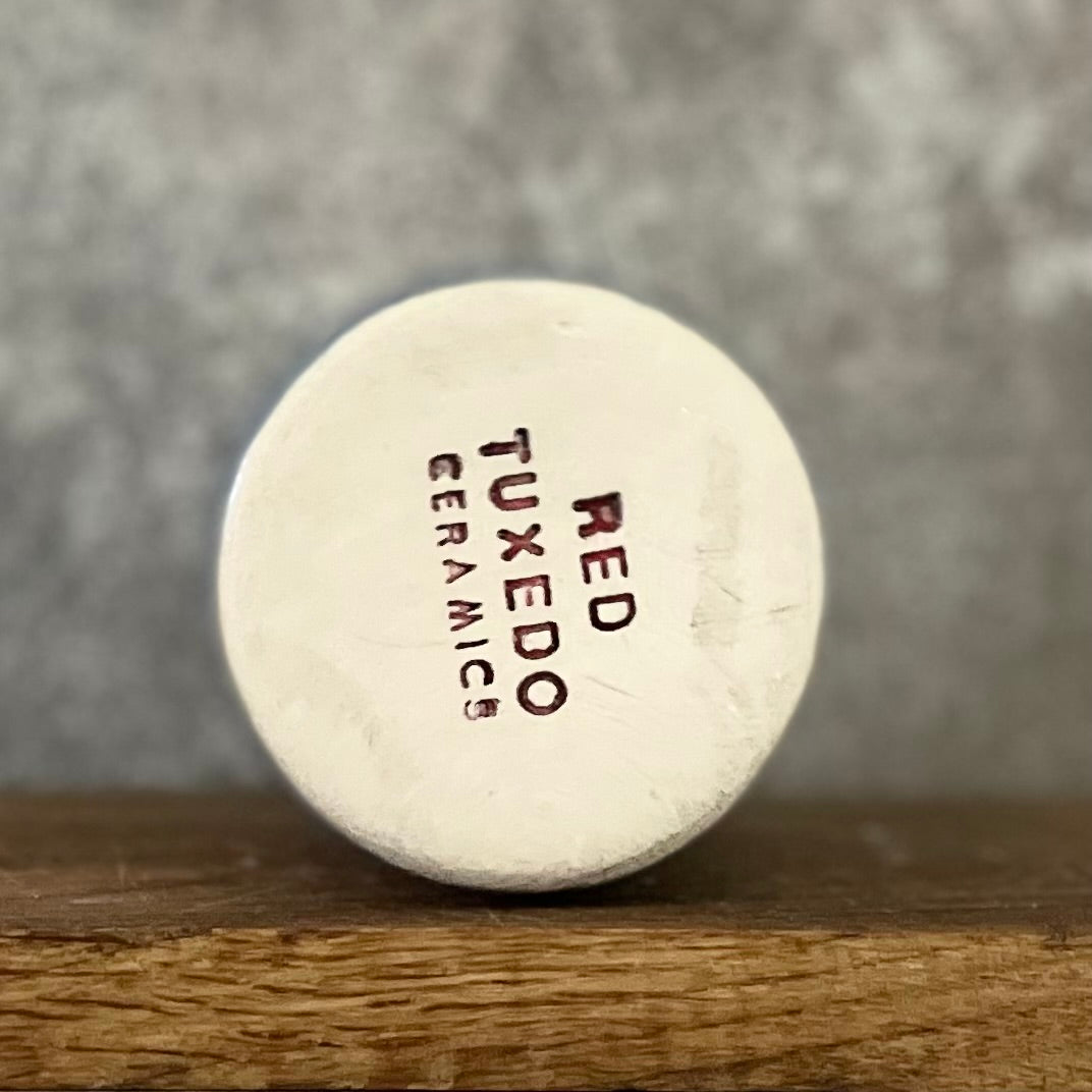 Blue ceramic tumbler mug with saying