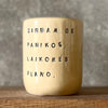 Yellow big tumbler mug with saying about work