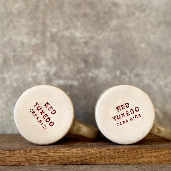 Sweet beige mugs for a couple