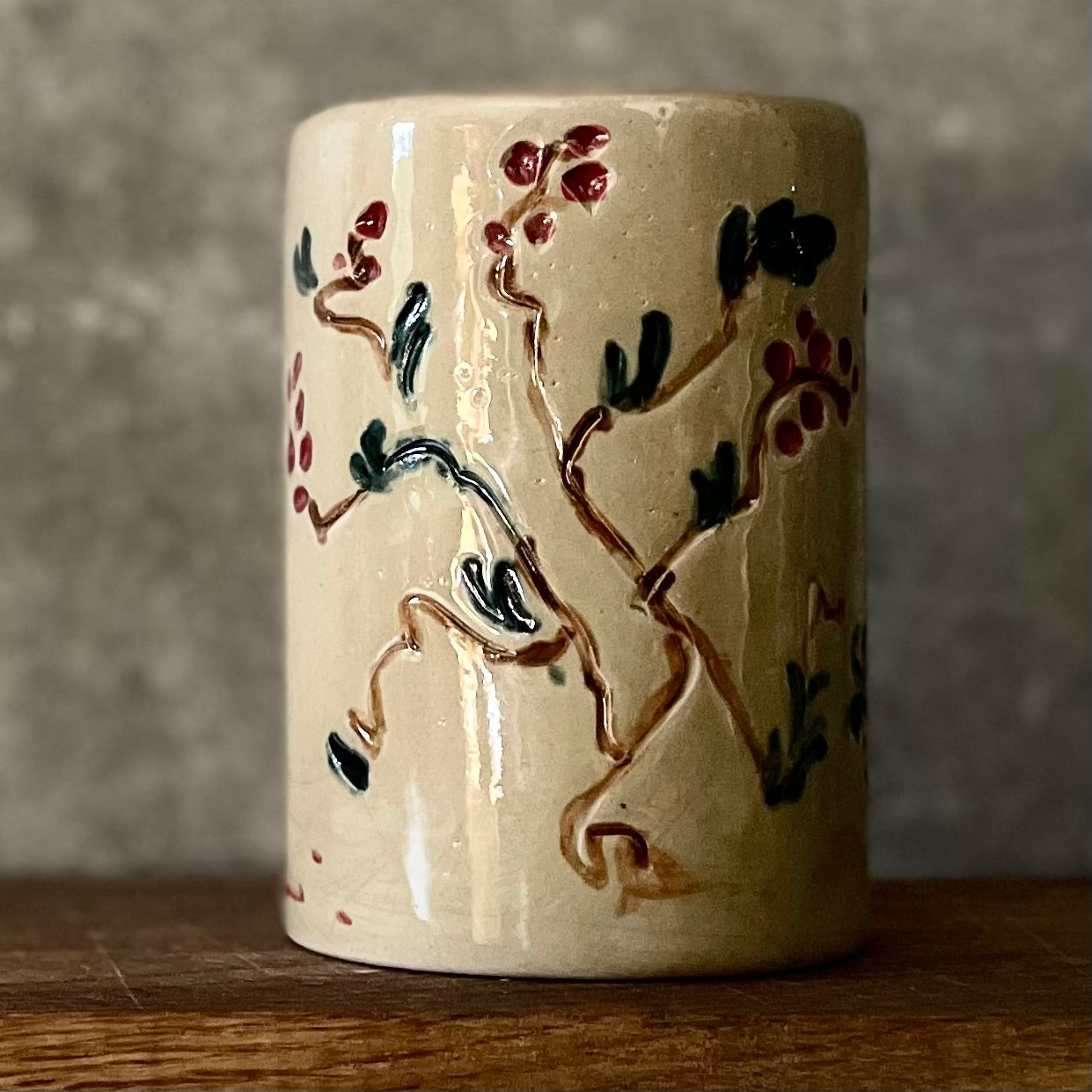 Big floral mug without handle