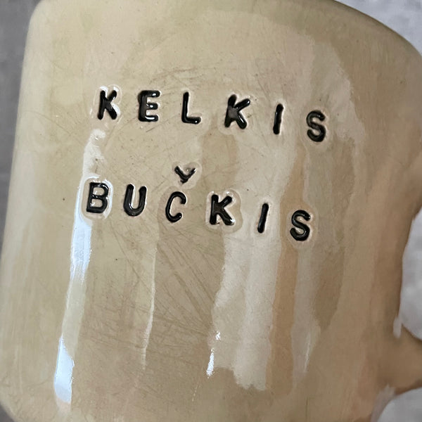 Didelis kreminis puodelis KELKIS, BUČKIS