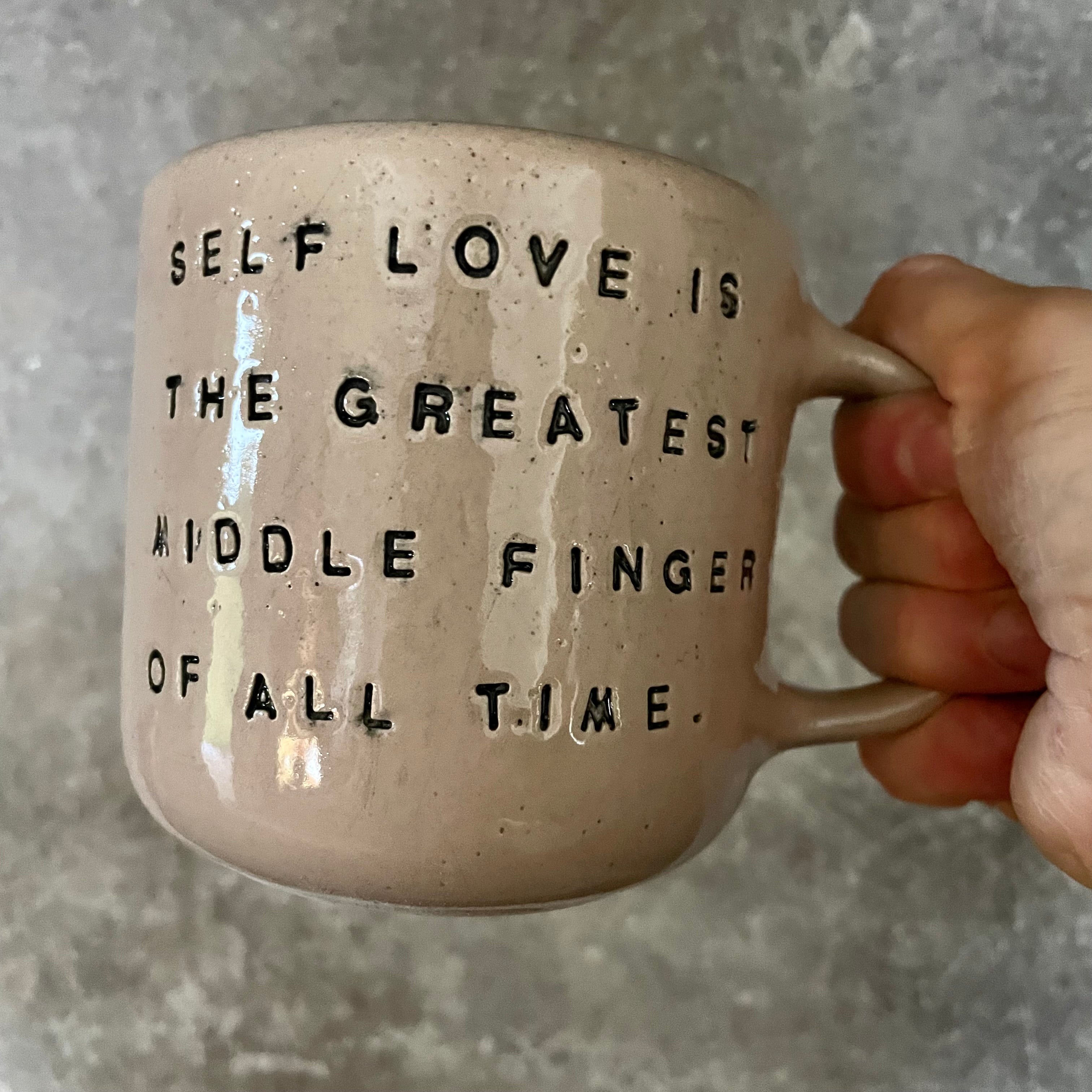 Big and heavy self love mug